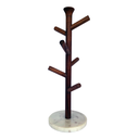 Mango Wood & Marble Mug Tree