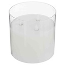 Led Glass Candle 6in