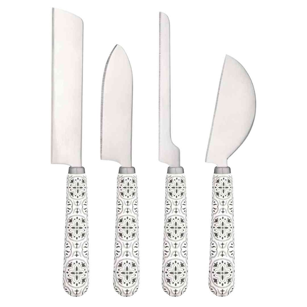 Tiles Cheese Knife Set 4pc
