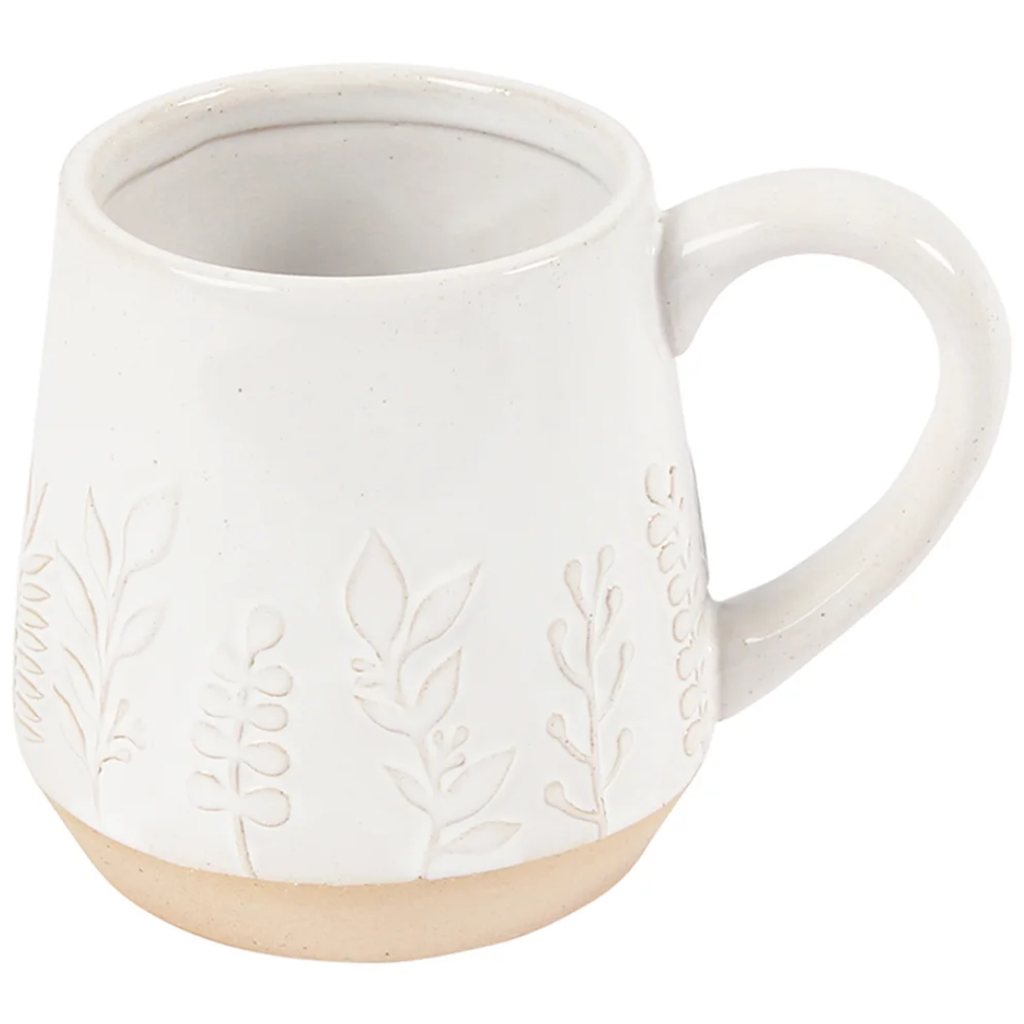 Botanical Stoneware Mug Natural 16oz
