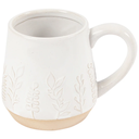 Botanical Stoneware Mug Natural 16oz
