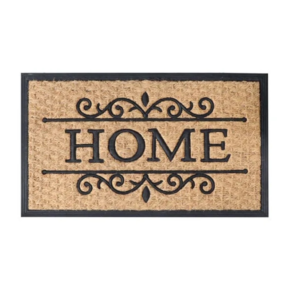 Home Scroll Coir Mat Natural
