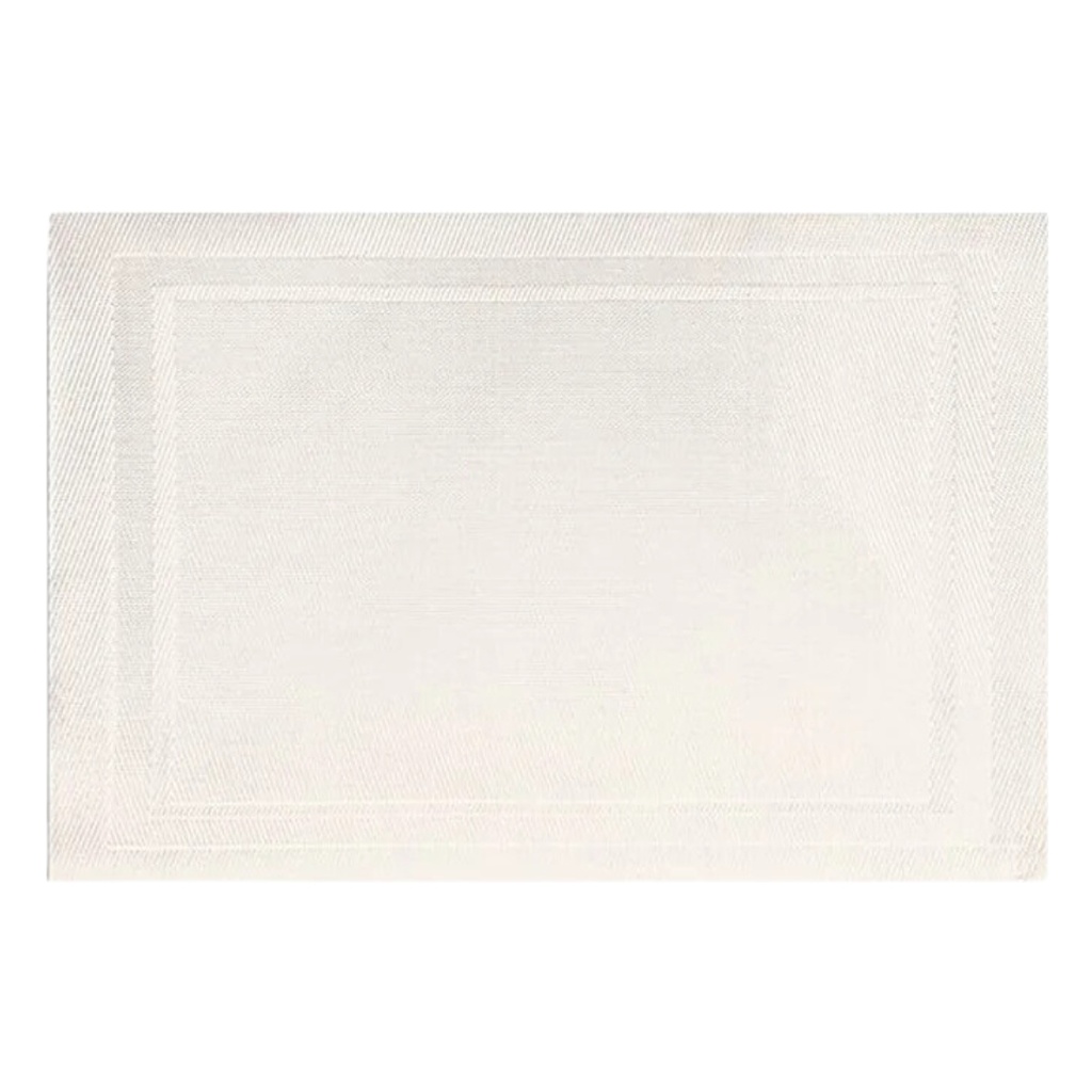 Lustre Rectangle Placemat White
