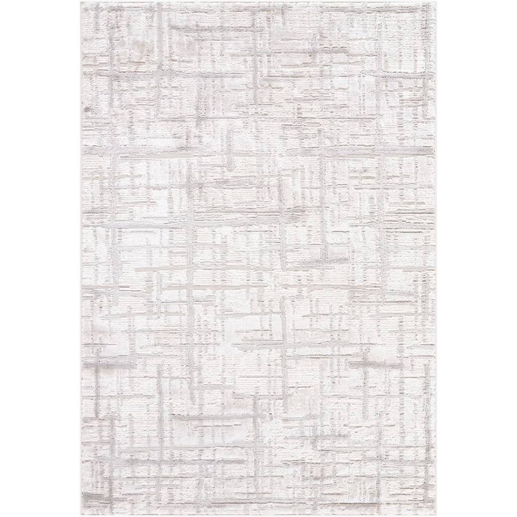 Wolly Lines Rug Ivory Grey 8 x 10ft