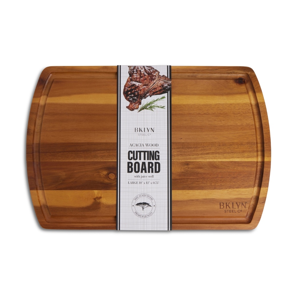 Acacia Nova Cutting Board with Juice Well 18in