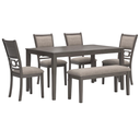 Wrenning Dining Table and 4 Chairs and Bench (Set of 6)