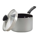 Farberware Aluminum Nonstick Straining Saucepan Silver 3qt