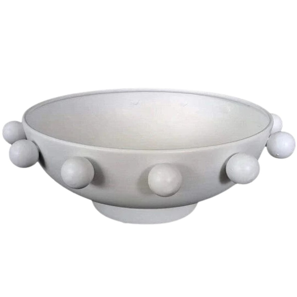 Hobnail Bowl White 11in