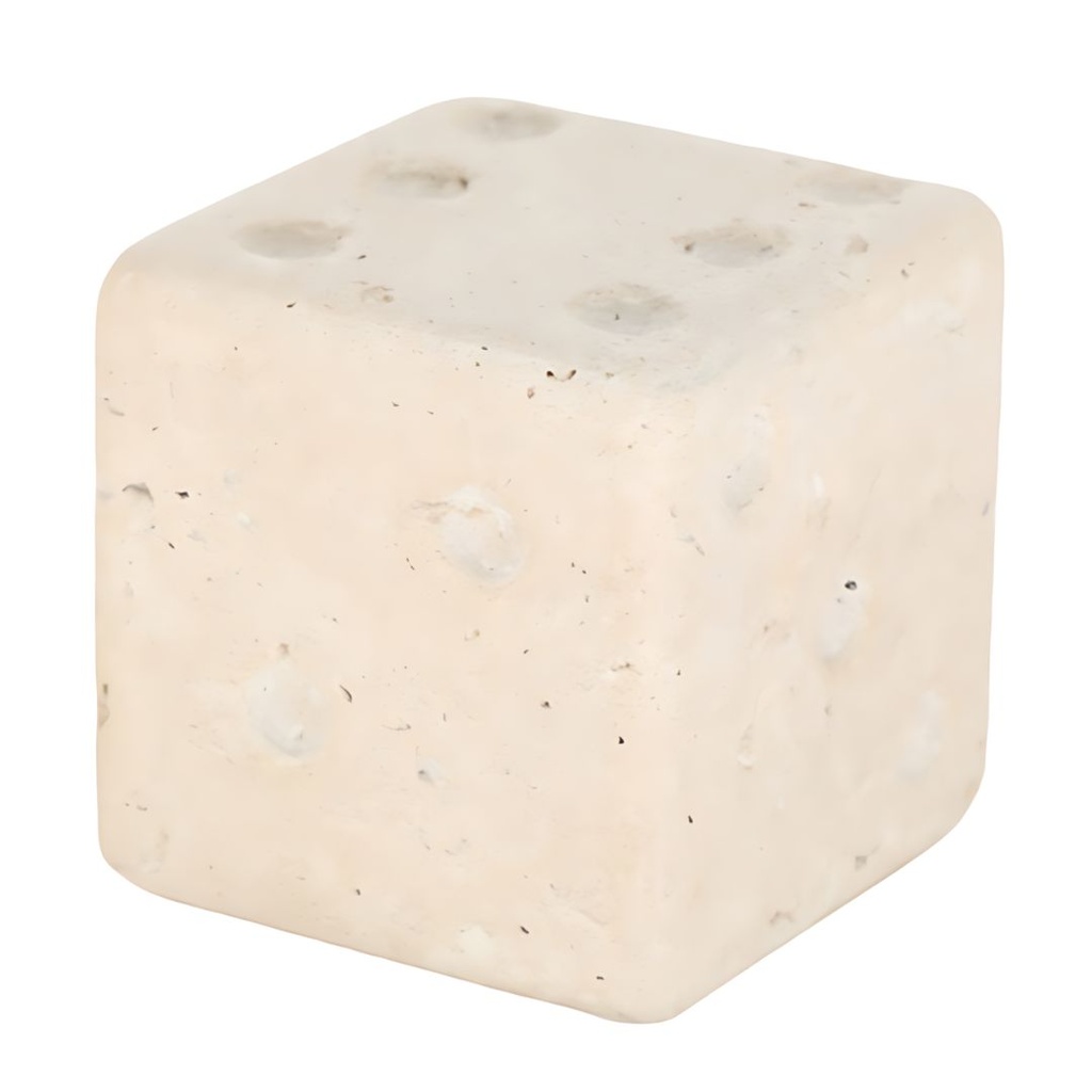 Mistry White Marble Dice 3in