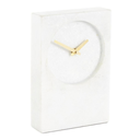 Minimalistic Marble Clock White 9in