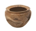 Teak Wood Live Edge Vase 13in