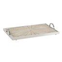 Wood Tray With Metal Frame 20in