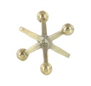 Metal Jack Sculpture Gold 4in
