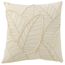 Leaf Applique Pillow Cream 17in 