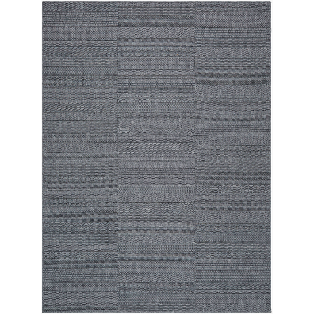 Sandra Woven Indoor Outdoor Rug Charcoal 8 x 10ft