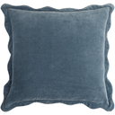 Scalloped Effervescent Pillow Blue 22in