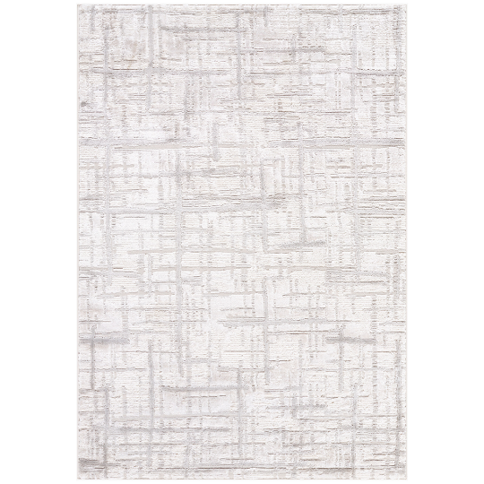 Wolly Lines Rug Ivory & Grey 5x7ft