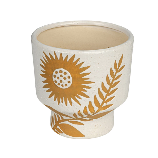 Sunflower Footed Planter 5.5in 