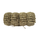 Mango Wood Bead & Jute Napkin Rings 4pc