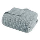 Bree Knit Throw Light Blue