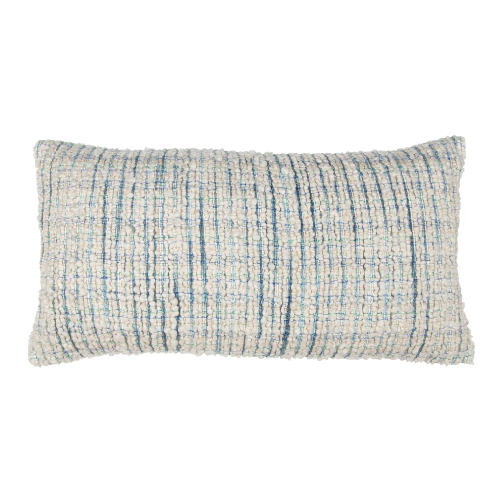 Trona Bolster Blue Ivory 26in
