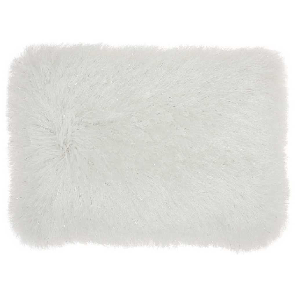 Glitz Shag Pillow Ivory 5x20in