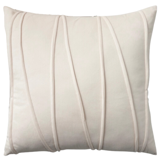Sofia Velour Pillow Ivory 18in 2pc