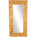 Dimensional Wood Mosaic Floor Mirror 36x72in