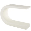 C-Shaped White Wood Console Table 44in