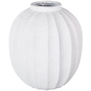 Carved Grooves Vase White 18in
