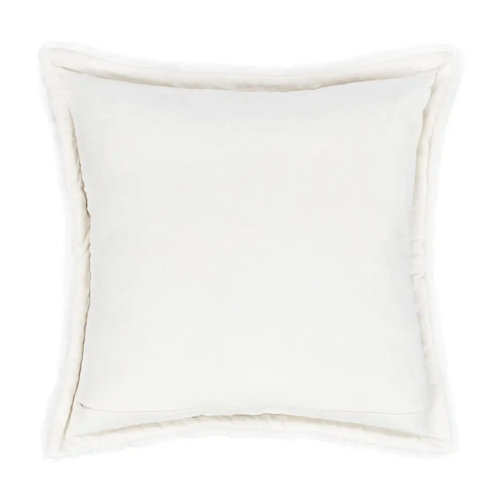 Taiga Faux Fur Pillow Ivory 22x22in