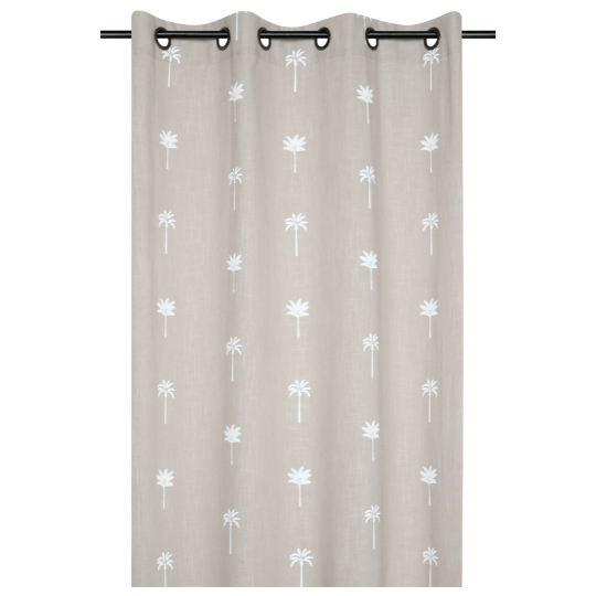 Casablanca Embroidered Panel Beige 104in
