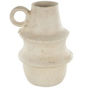 Paper Mache Fluted Vase Cream 12x14in