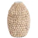 Ceramic Shell Vase Cream 11in