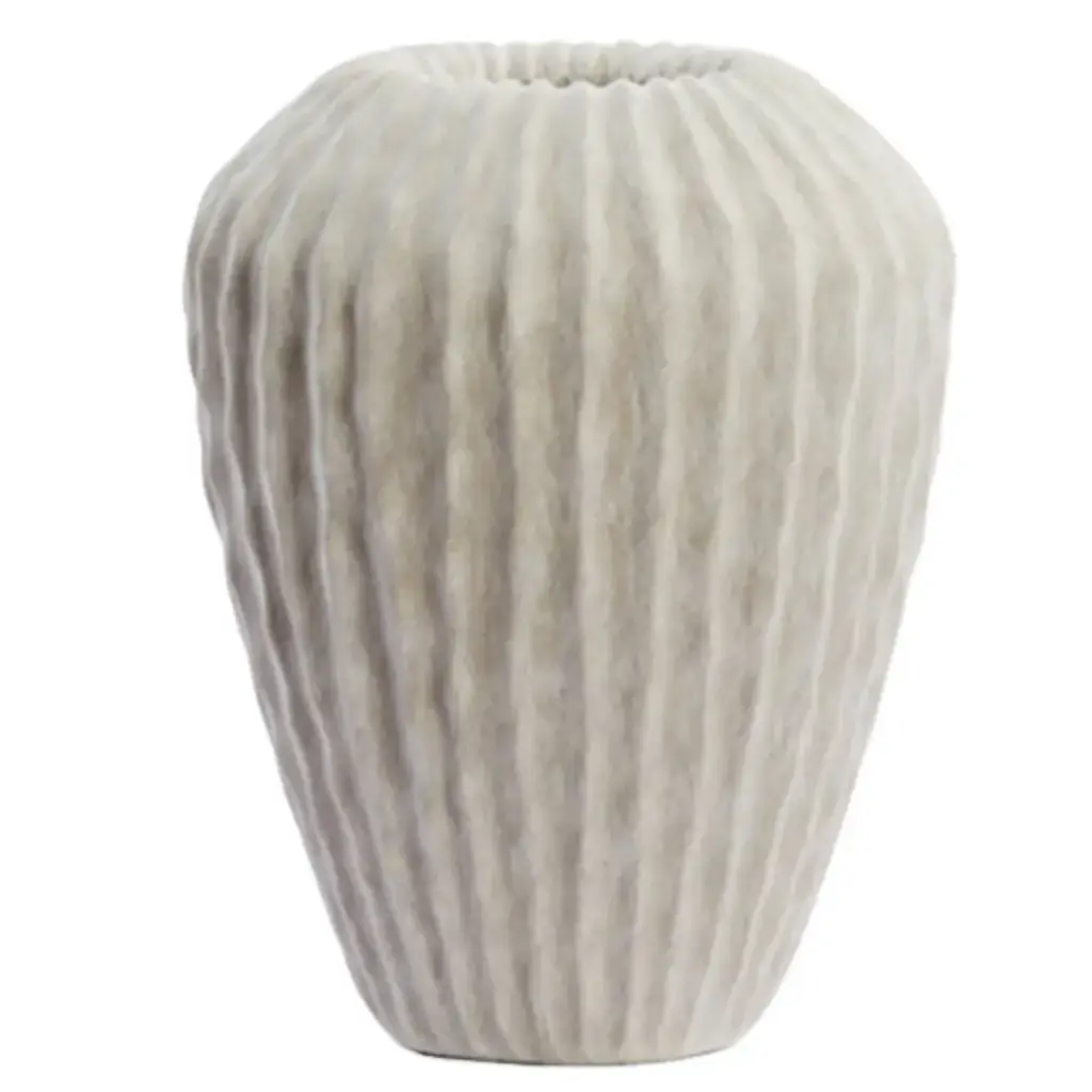 Cacti Vase Beige 15in