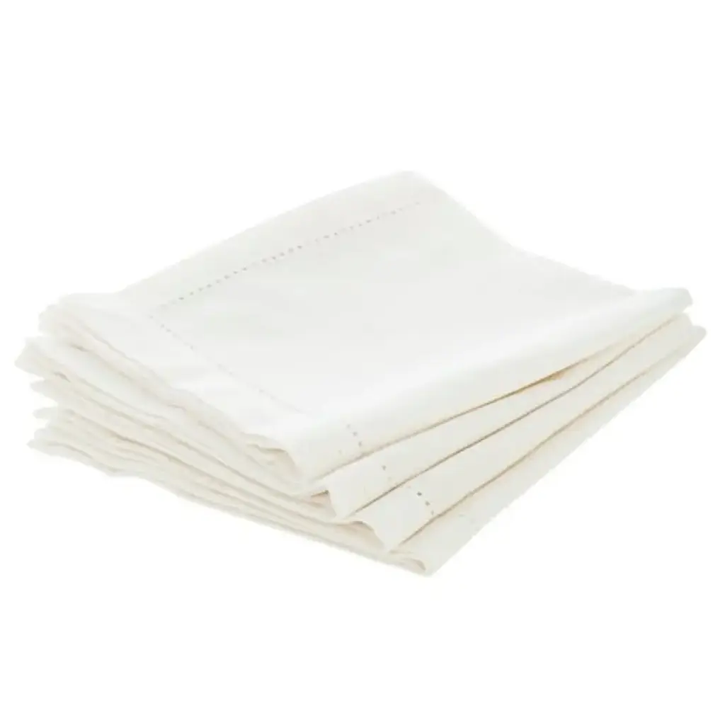 Chambray Napkin Set White 4pc
