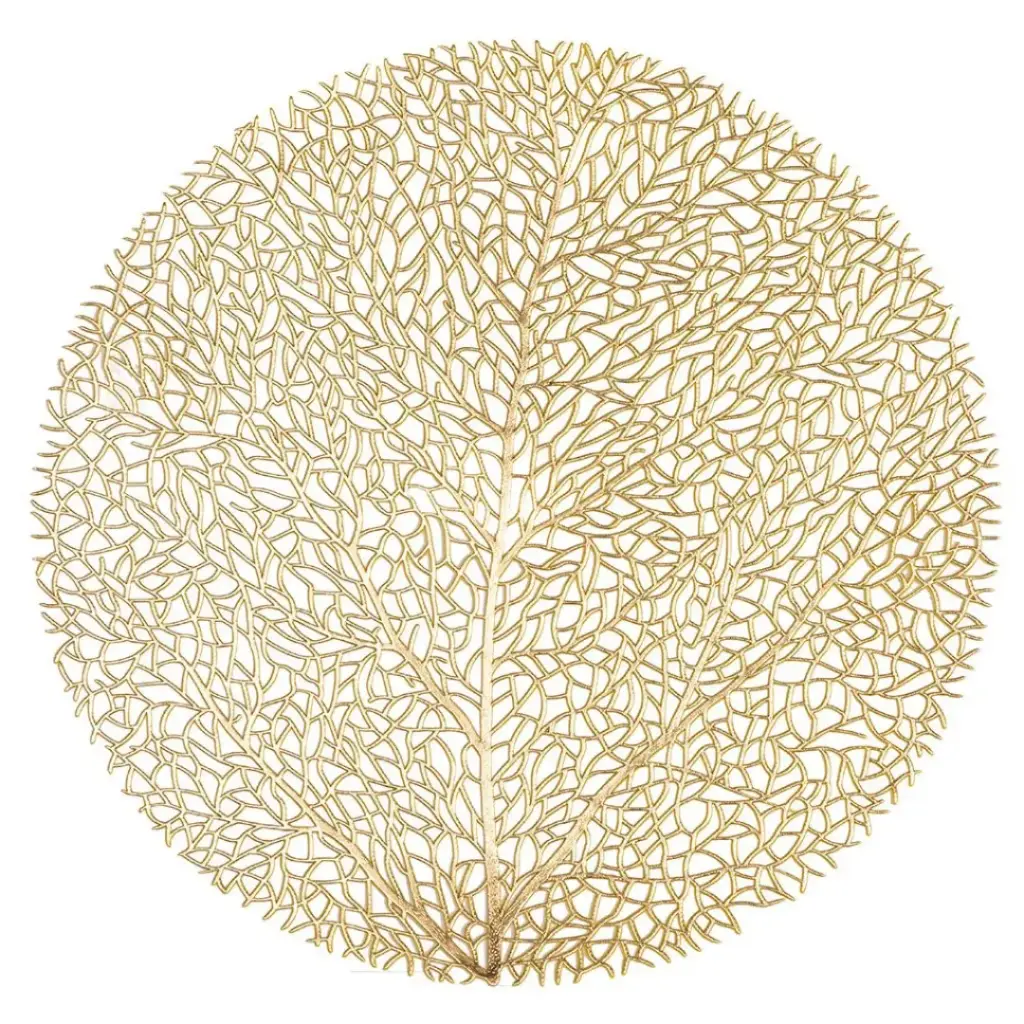 Capelinni Round Placemat Gold 15in