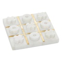 White Marble Tic Tac Toe