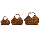 Seagrass Baskets w Leather Handles