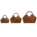 Seagrass Baskets with Leather Handles