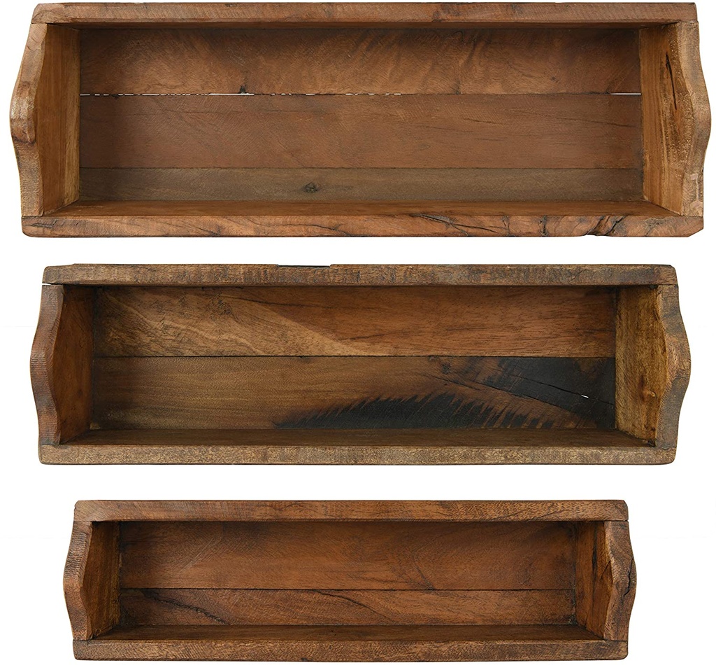 Decorative Found Wood Boxes Set of 3