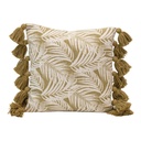 Green Fern Print Pillow 18in