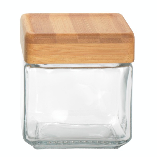 [162430-BB] Anchor Hocking Stackable Jar with Bamboo Lid 1QT