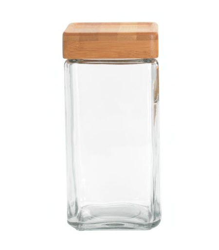 [162432-BB] Stackable Jar with Bamboo Lid 2QT
