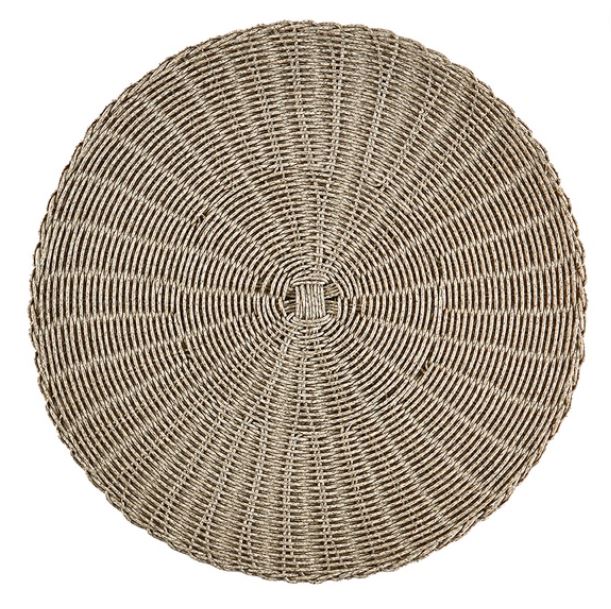 Faux Rattan Placemat Grey