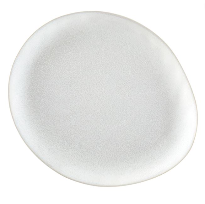 Margo White Oval Platter 13in