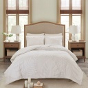 Bahari King Comforter Set White 3 pc