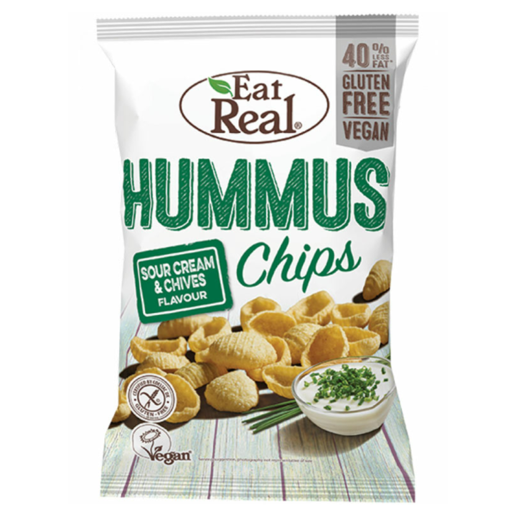Eat Real Hummus Chips Sour Cream &amp; Chives 135g