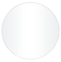 Minimalist White Round Mirror 42in
