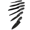 Cuisinart Soft Grip Black Metallic Coated Knife Set with Blade Guards 12 pc